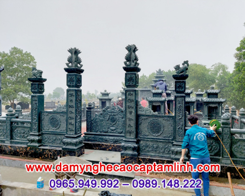 Mộ đá xanh rêu Ninh Bình giá tốt